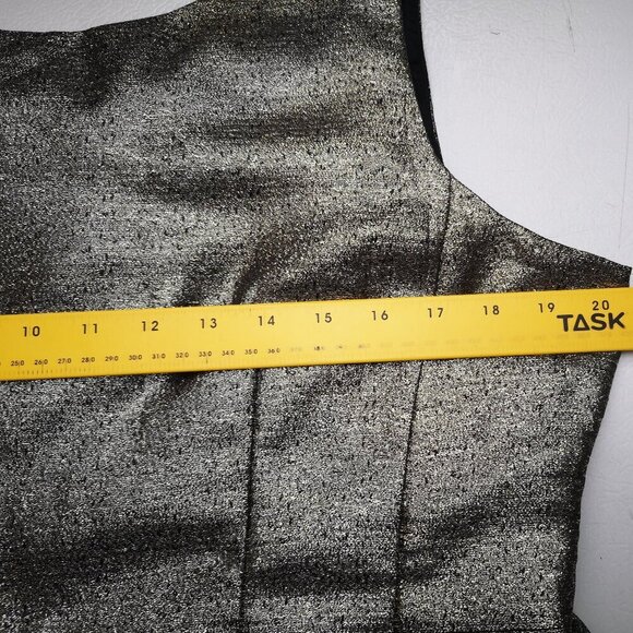 Smart Set Ladies Size 16 Lined Shimmery Dark Silver Sleeveless Party Dress - Picture 8 of 10